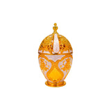 Cream Enamel Gold Floral Luxury Burner