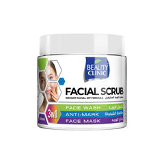 3 in 1 Facial Scrub - Instant Facial Kit Formula by Beauty Clinic