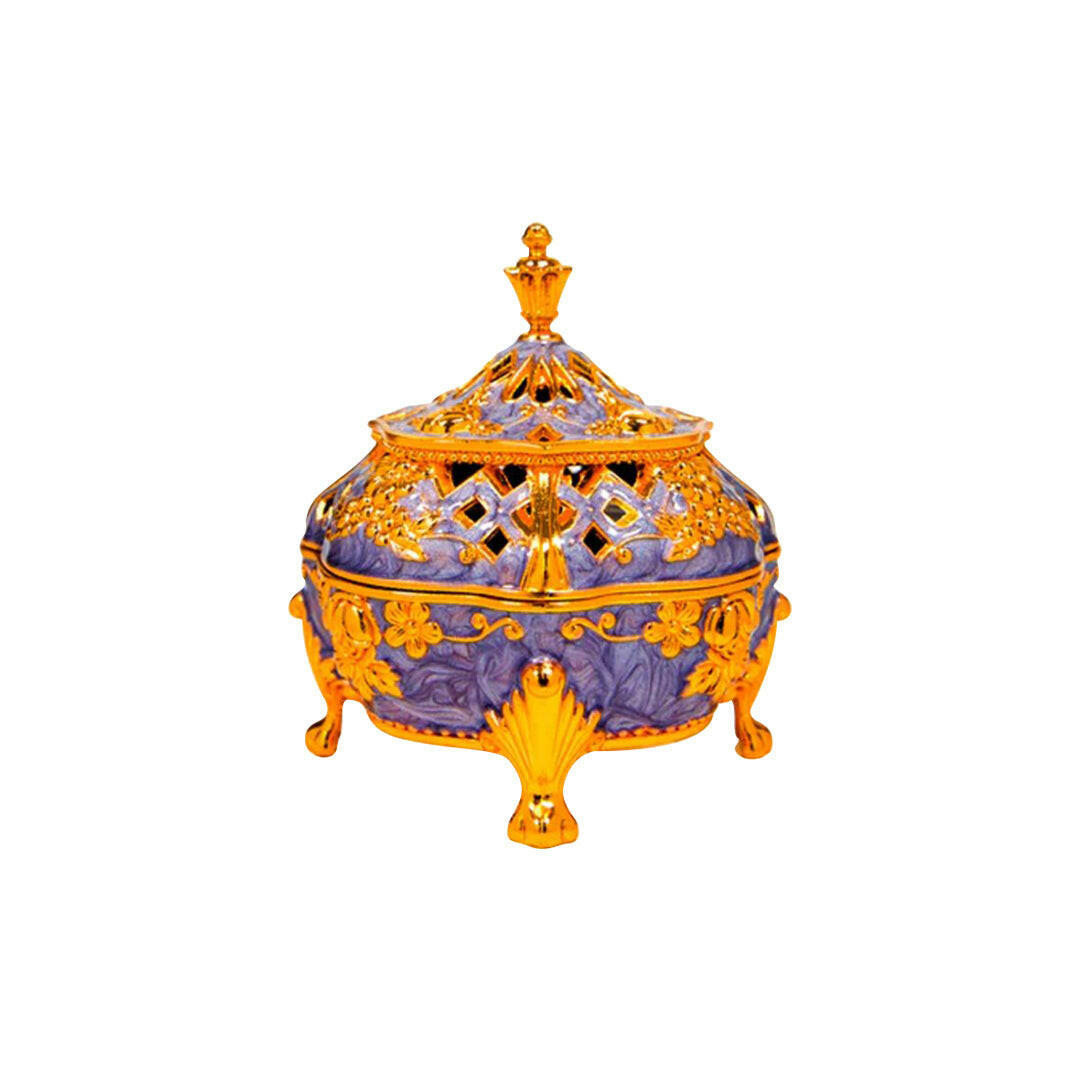 Lilac Enamel Gold Hinged Burner by Al Haramain