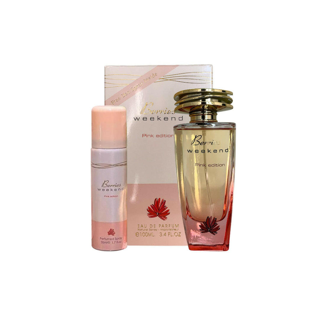 Berries Weekend Pink Edition EDP 100ml with Free Deo Tawakkal Perfumes